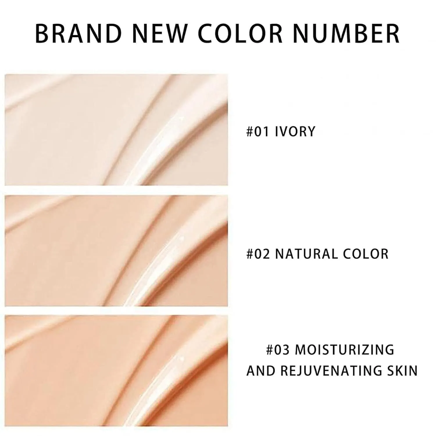 F V Concealer Foundation CC Liquid 30ml 24HR Matte, Lightweight Long-Lasting Waterproof Foundation, F V Concealer Foundation Base Makeup Moisturizing Liquid Full Coverage (02 natural 03 bright)