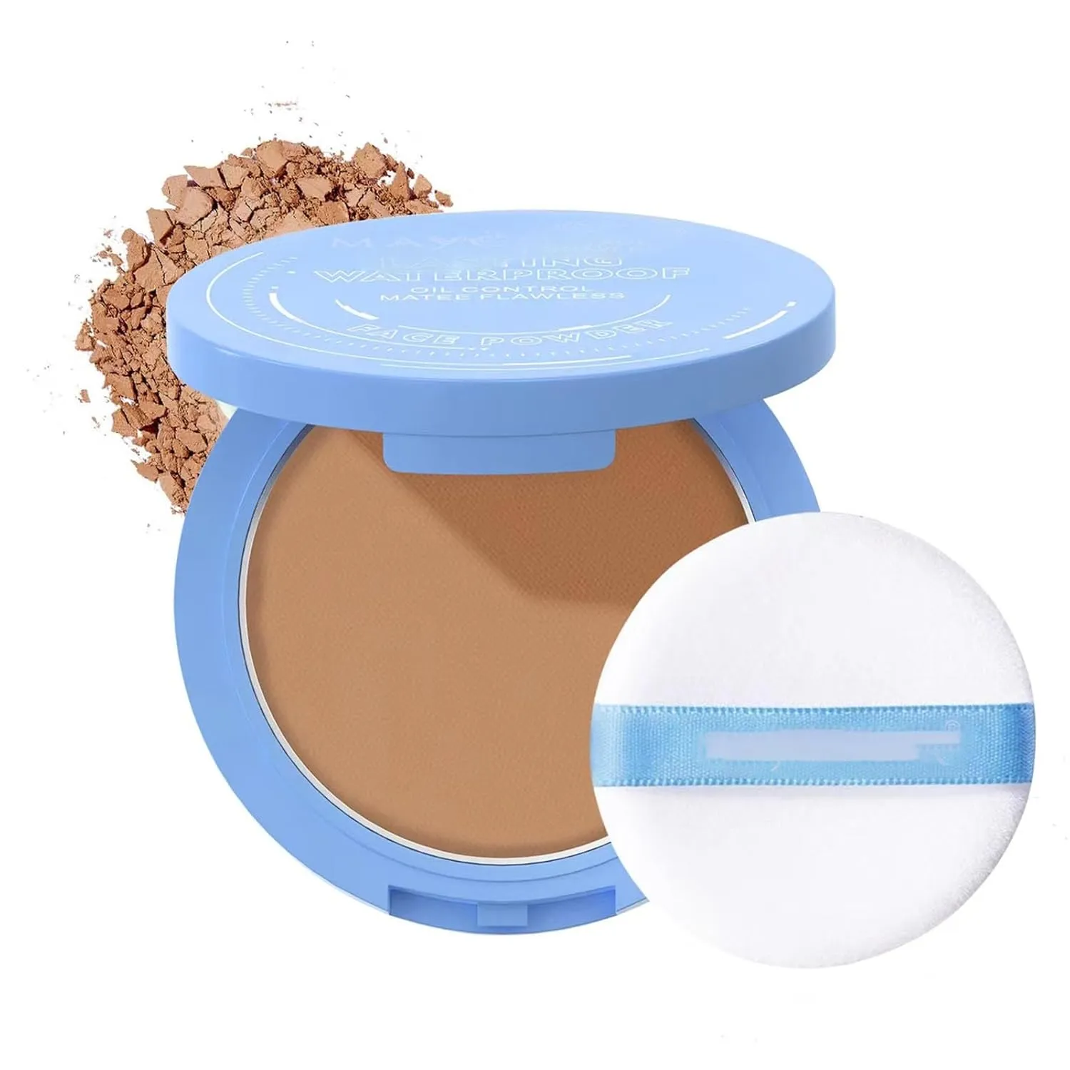 Face Powder, Lasting Waterproof Face Powder, Pressed Powders Oil Control Mate Matte Smooth Setting Matte Perfection Pressed (bronze complexions, one size)