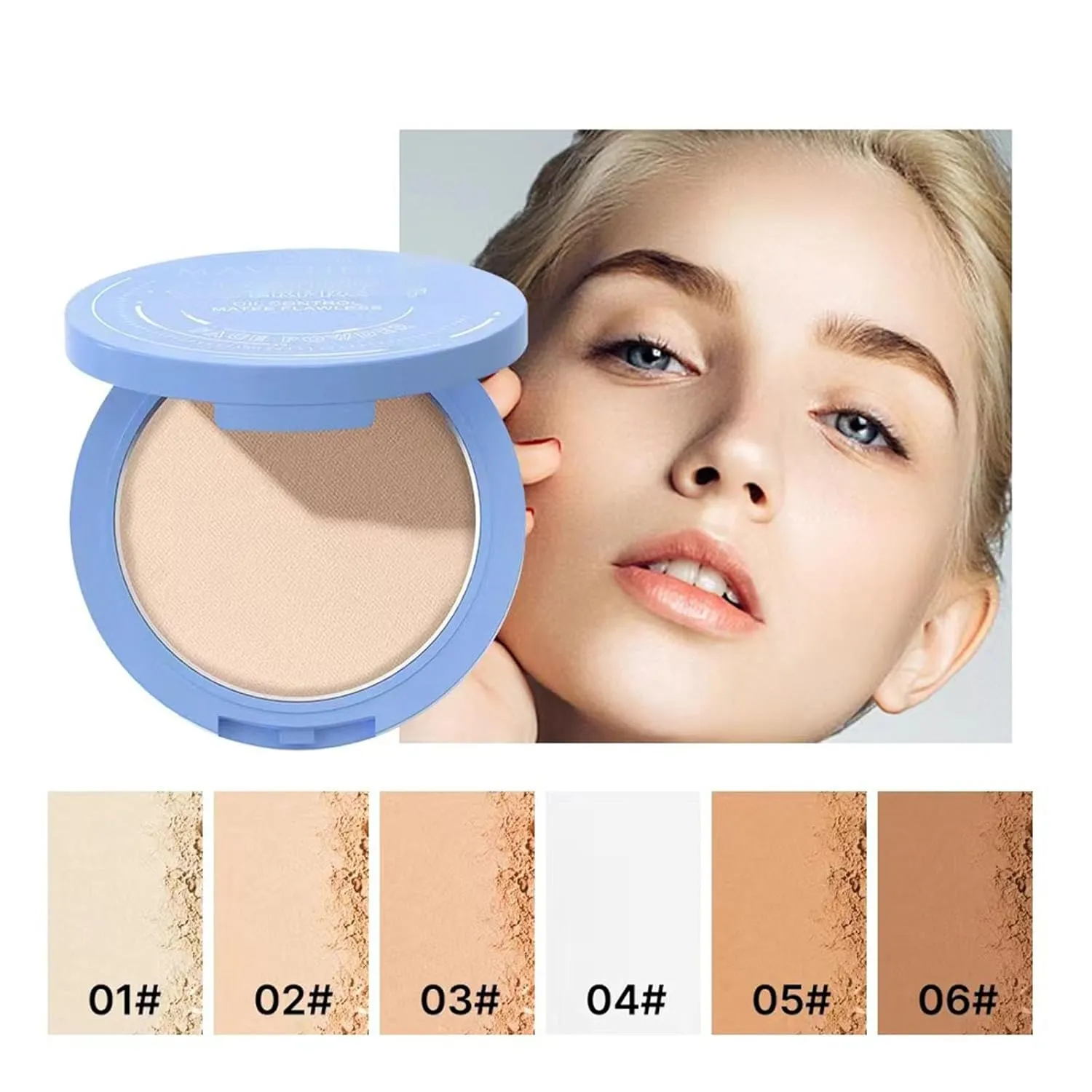 Face Powder, Lasting Waterproof Face Powder, Pressed Powders Oil Control Mate Matte Smooth Setting Matte Perfection Pressed (bronze complexions, one size)