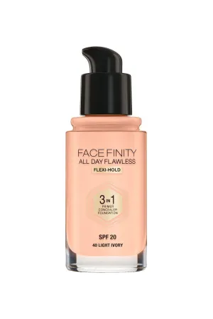 Facefinity All Day Flawless, Liquid Foundation, 3in1, 040 Light Ivory, 30 ml