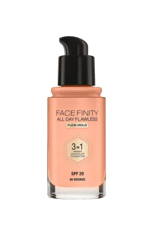 Facefinity All Day Flawless, Liquid Foundation, 3in1, 080 Bronze, 30 ml