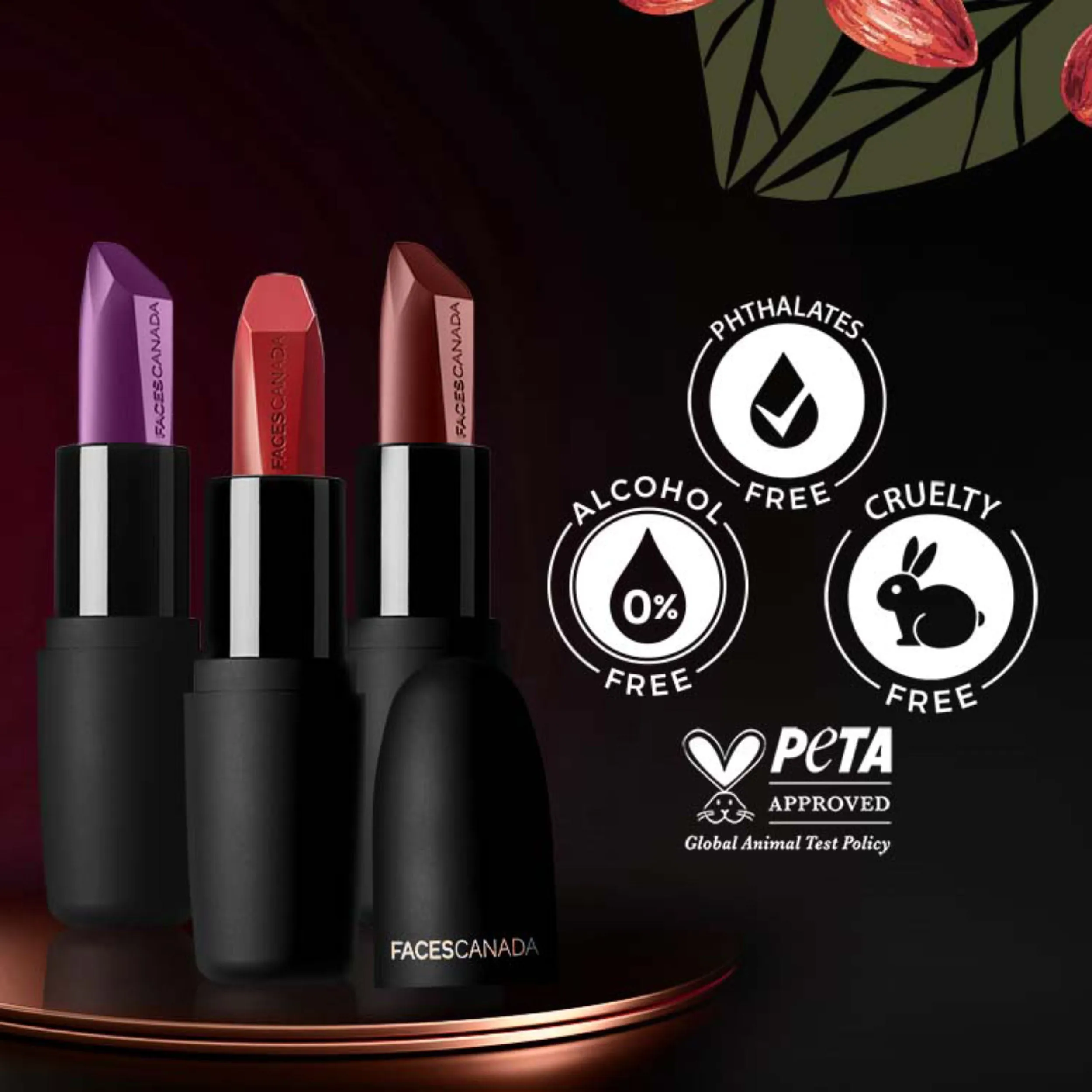 Faces Canada Weightless Matte Lipstick |Jojoba and Almond Oil enriched| Highly pigmented | Smooth One Stroke Weightless Color | Keeps Lips Moisturized | Shade - Kissed Ruby 4g