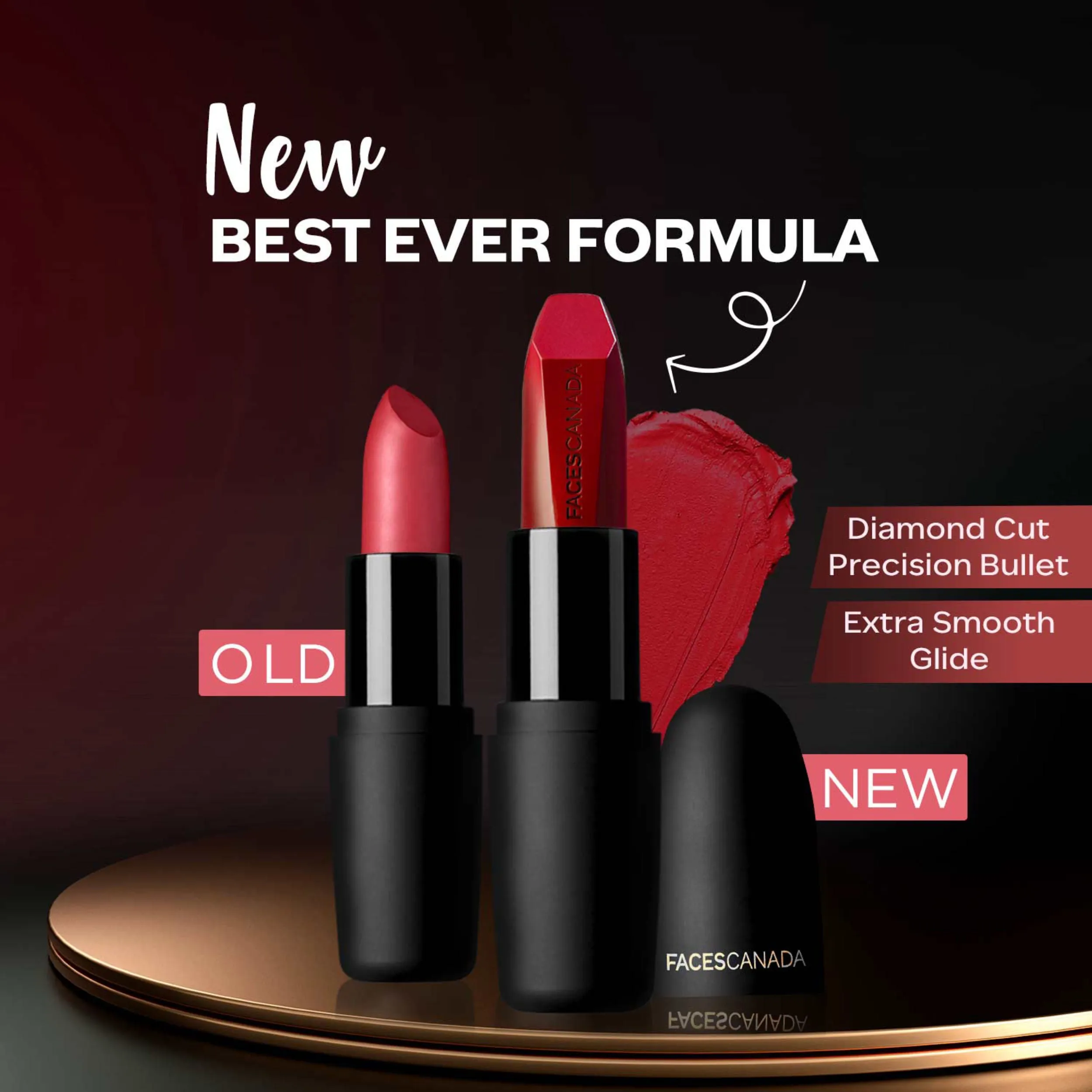 Faces Canada Weightless Matte Lipstick |Jojoba and Almond Oil enriched| Highly pigmented | Smooth One Stroke Weightless Color | Keeps Lips Moisturized | Shade - Kissed Ruby 4g