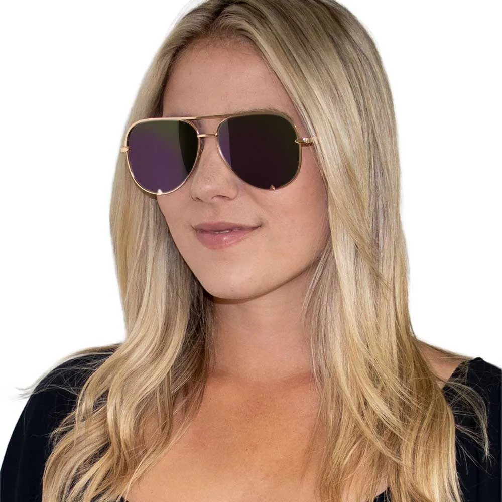 Fifth & Ninth - Walker Polarized Sunglasses - Opal Mirrored/Gold
