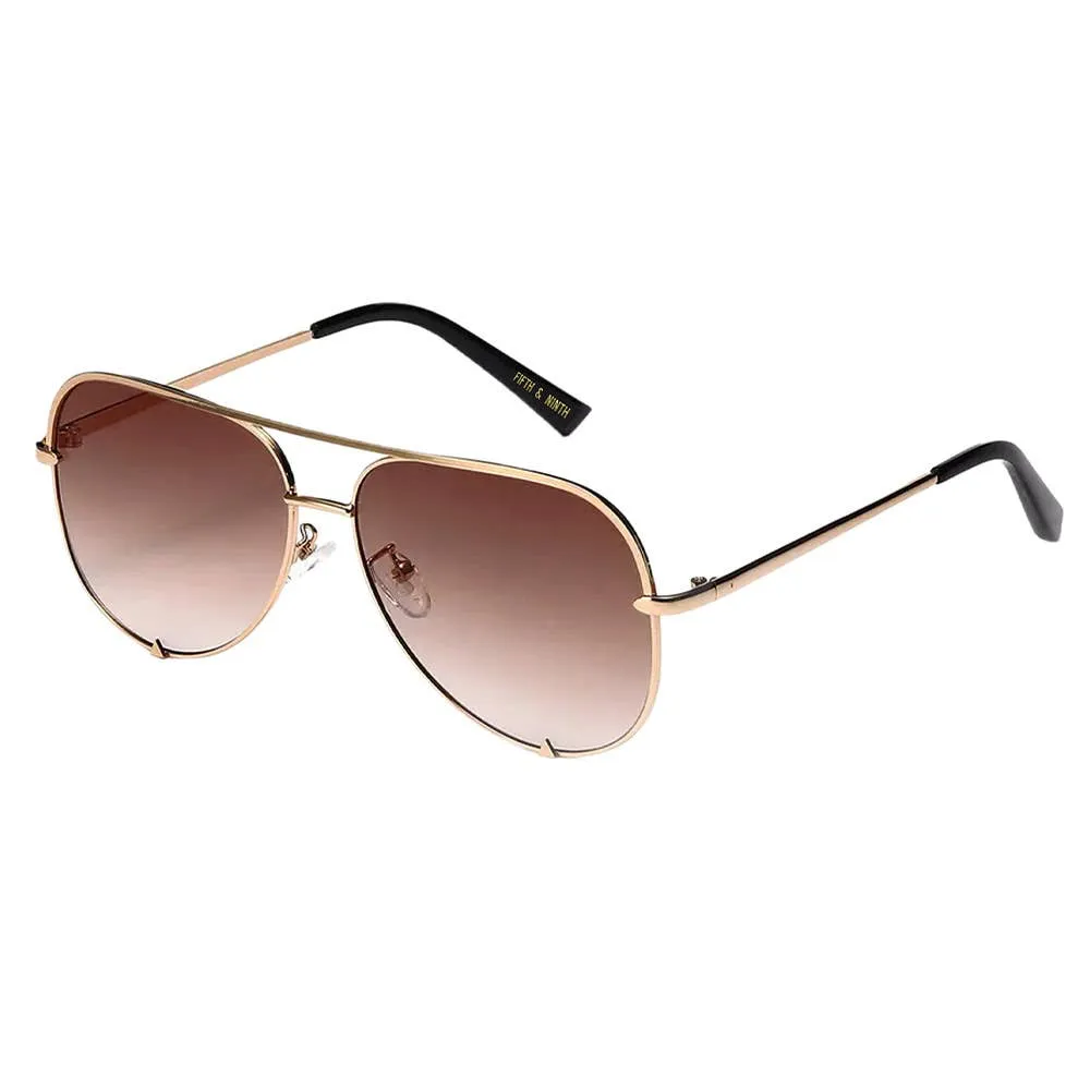 Fifth & Ninth - Walker Polarized Sunglasses - Opal Mirrored/Gold