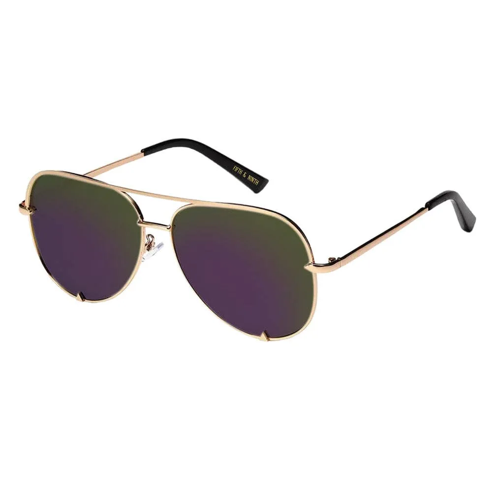 Fifth & Ninth - Walker Polarized Sunglasses - Opal Mirrored/Gold