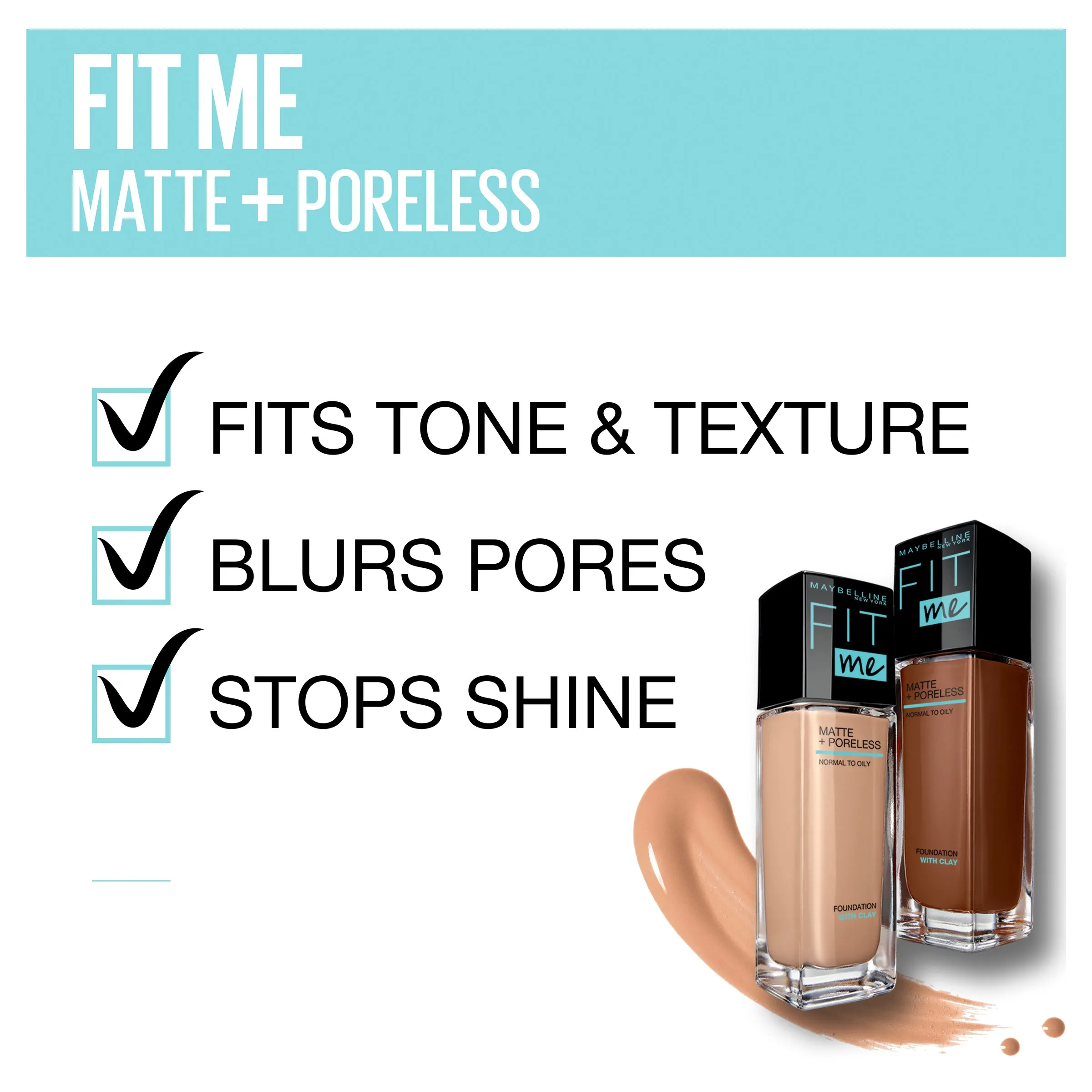 FIT ME MATTE & PORELESS MATTIFYING LIQUID FOUNDATION 245 CLASSIC BEIGE 30ML