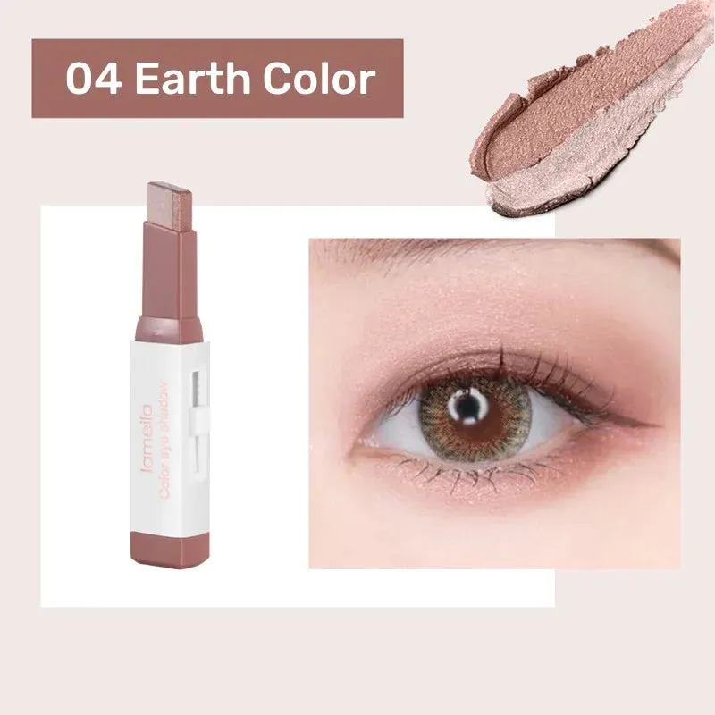 FLYTONN-6 Colors Waterproof Pearlescent Eyeshadow Pencil Stick Lasting Matte Eye Shadow Pen Eyeliner Stick Cosmetics Beauty Makeup Tool