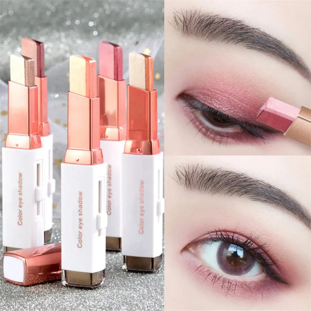 FLYTONN-6 Colors Waterproof Pearlescent Eyeshadow Pencil Stick Lasting Matte Eye Shadow Pen Eyeliner Stick Cosmetics Beauty Makeup Tool