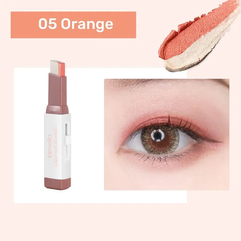 FLYTONN-6 Colors Waterproof Pearlescent Eyeshadow Pencil Stick Lasting Matte Eye Shadow Pen Eyeliner Stick Cosmetics Beauty Makeup Tool