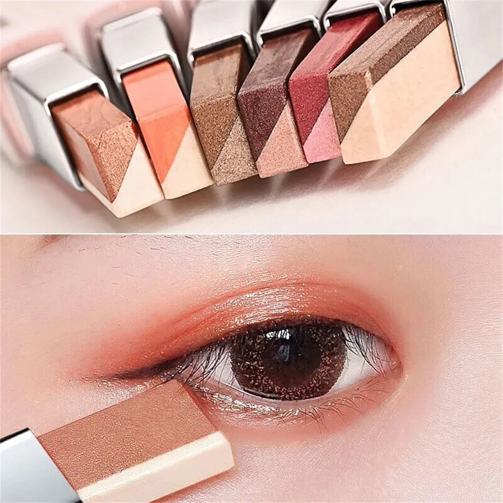 FLYTONN-6 Colors Waterproof Pearlescent Eyeshadow Pencil Stick Lasting Matte Eye Shadow Pen Eyeliner Stick Cosmetics Beauty Makeup Tool