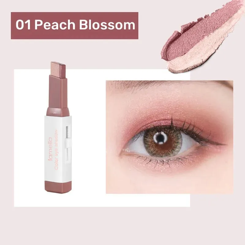 FLYTONN-6 Colors Waterproof Pearlescent Eyeshadow Pencil Stick Lasting Matte Eye Shadow Pen Eyeliner Stick Cosmetics Beauty Makeup Tool