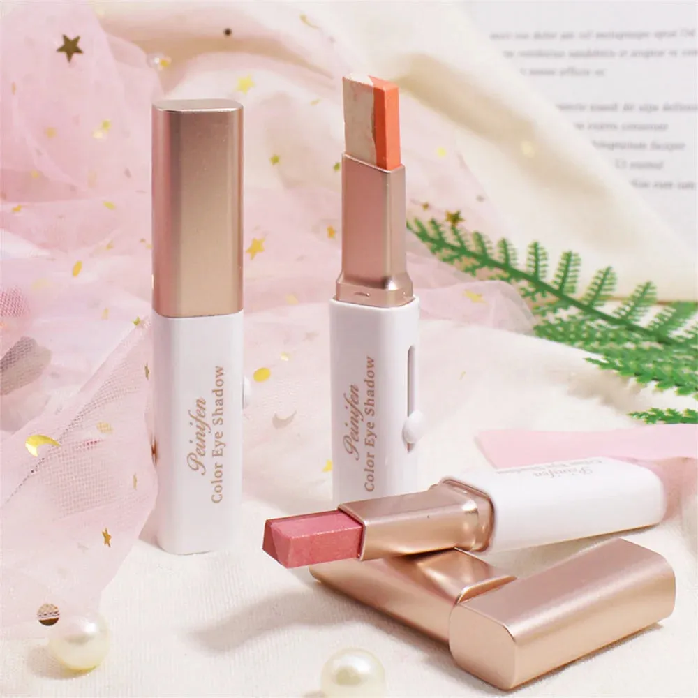 FLYTONN-6 Colors Waterproof Pearlescent Eyeshadow Pencil Stick Lasting Matte Eye Shadow Pen Eyeliner Stick Cosmetics Beauty Makeup Tool