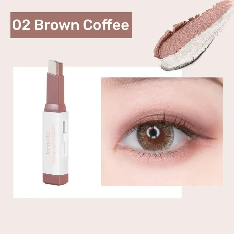 FLYTONN-6 Colors Waterproof Pearlescent Eyeshadow Pencil Stick Lasting Matte Eye Shadow Pen Eyeliner Stick Cosmetics Beauty Makeup Tool