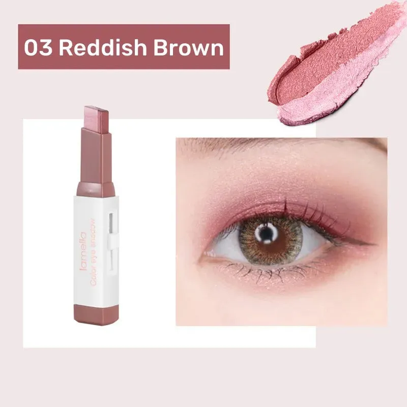 FLYTONN-6 Colors Waterproof Pearlescent Eyeshadow Pencil Stick Lasting Matte Eye Shadow Pen Eyeliner Stick Cosmetics Beauty Makeup Tool