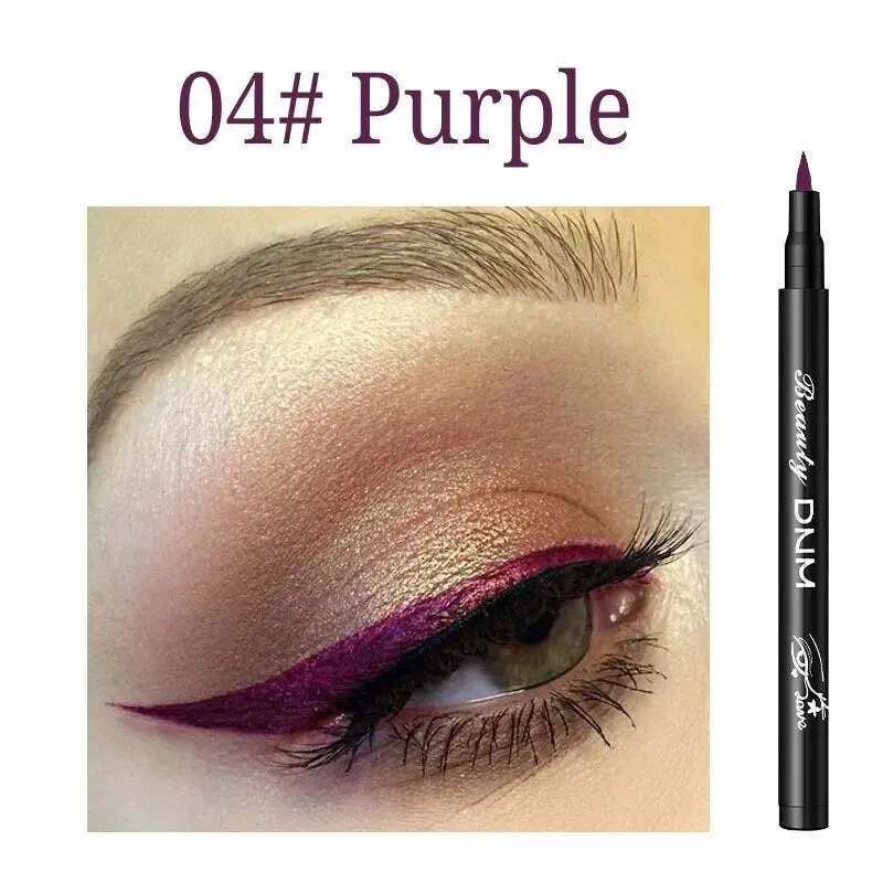 Flytonn- Matte Neon Liquid Eyeliner Pencil 12 Colors Waterproof Long Lasting Yellow Blue Green White Eyeliner Pen Eyes Makeup Cosmetics