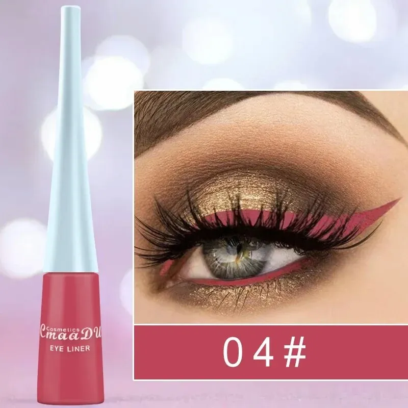 Flytonn- Matte Neon Liquid Eyeliner Pencil 12 Colors Waterproof Long Lasting Yellow Blue Green White Eyeliner Pen Eyes Makeup Cosmetics