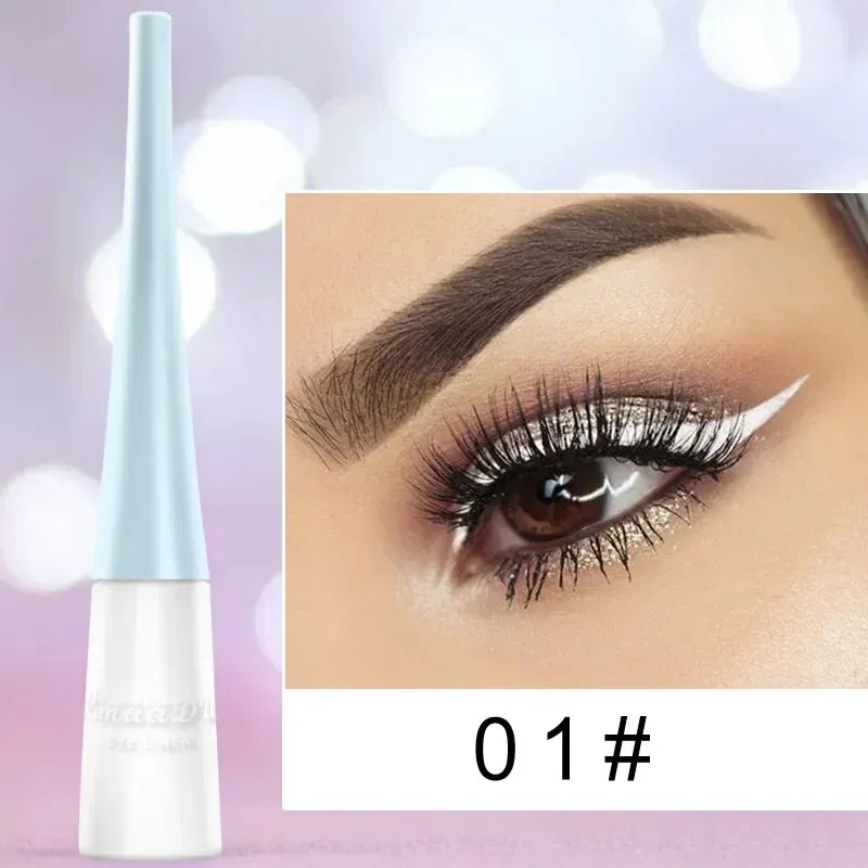 Flytonn- Matte Neon Liquid Eyeliner Pencil 12 Colors Waterproof Long Lasting Yellow Blue Green White Eyeliner Pen Eyes Makeup Cosmetics