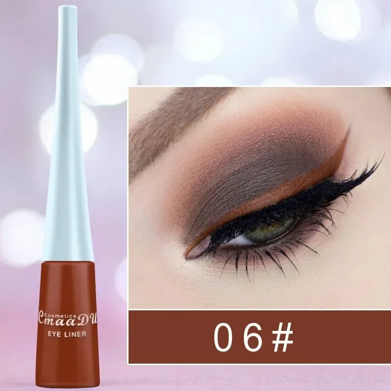 Flytonn- Matte Neon Liquid Eyeliner Pencil 12 Colors Waterproof Long Lasting Yellow Blue Green White Eyeliner Pen Eyes Makeup Cosmetics