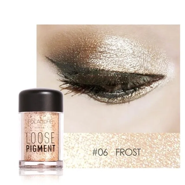Focallure or Rose Pigment lâche imperméable longue durée miroitant paillettes poudre métallique yeux cosmétique maquillage fard à paupières #245127