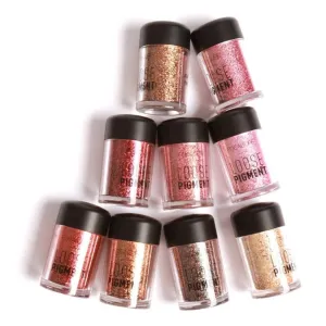 Focallure or Rose Pigment lâche imperméable longue durée miroitant paillettes poudre métallique yeux cosmétique maquillage fard à paupières #245127