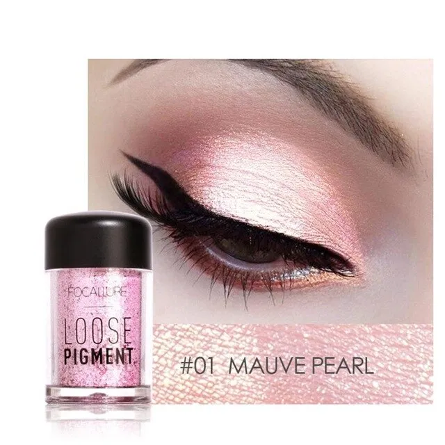Focallure or Rose Pigment lâche imperméable longue durée miroitant paillettes poudre métallique yeux cosmétique maquillage fard à paupières #245127