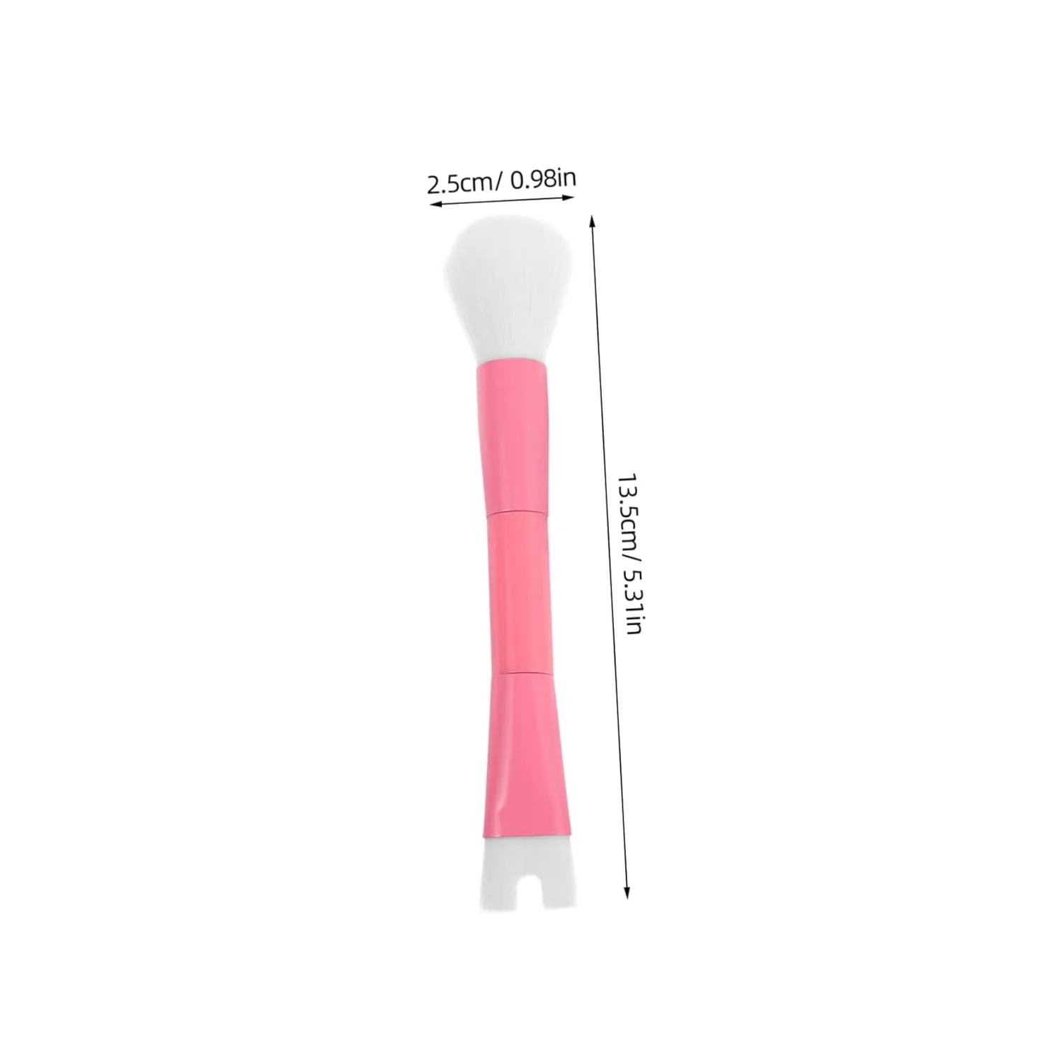 FRCOLOR Double Headed Makeup Brush Nose Contour Brush Powder Applicator for Liquid Foundation Versatile Dual Ended Tool for Sculpting Enhancing Facial Features Pink