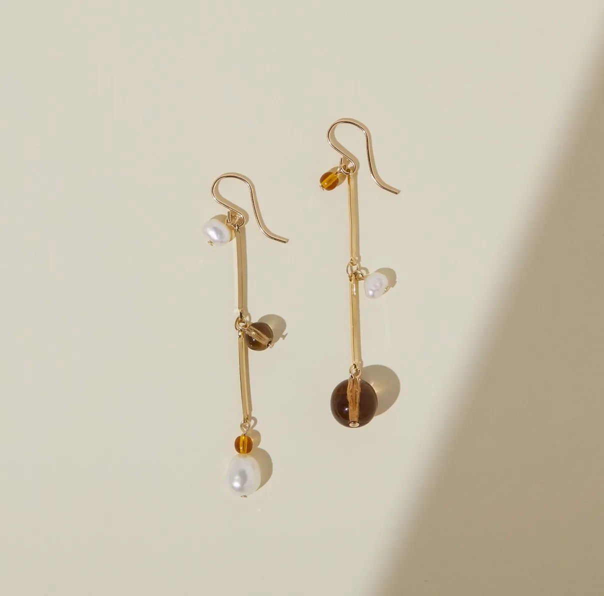 Fête Earrings I 2" Tan