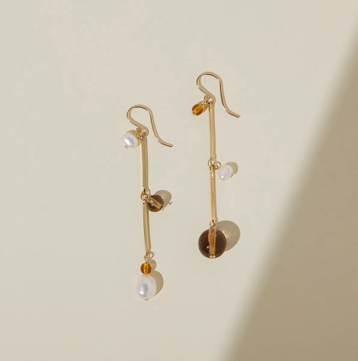 Fête Earrings I 2" Tan