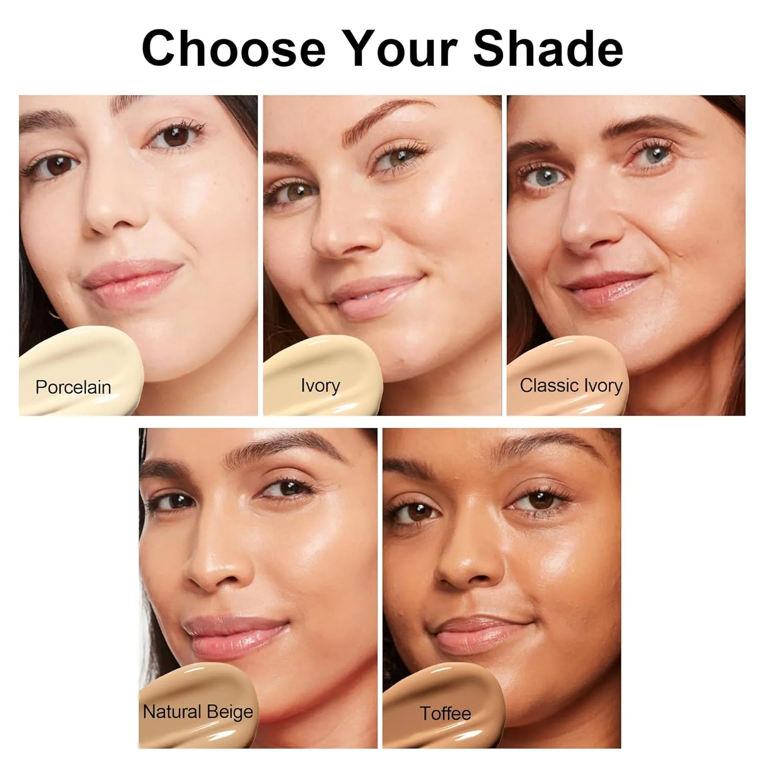 FV Waterproof Liquid Foundation, Dewy Finish Long Lasting Lightweight Medium Coverage Face Makeup for Normal & Dry Skin, Cruelty Free, Classic Ivory, 30ml