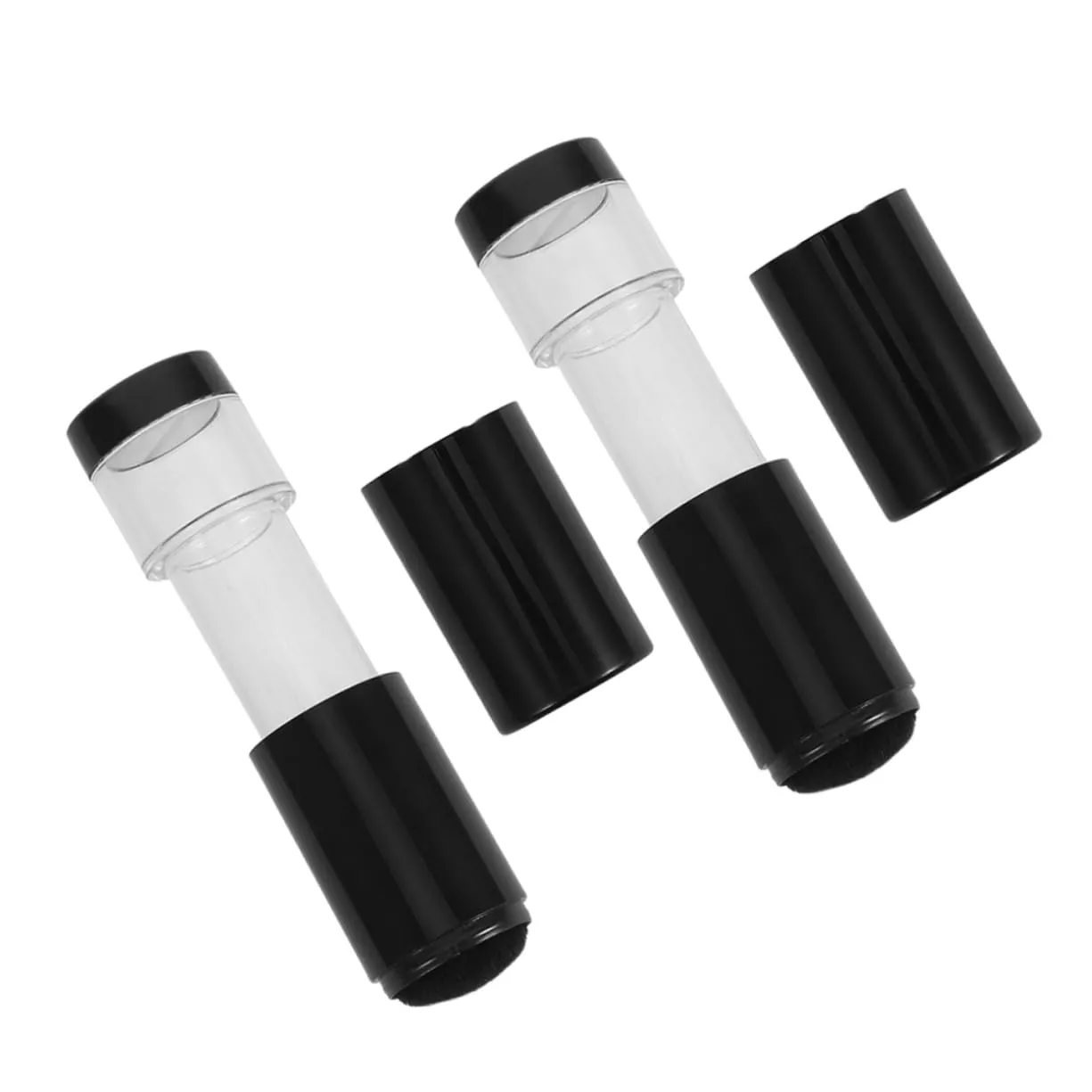 GALPADA 2pcs Portable Powder Brushes with Refillable Bottle Compact Makeup Tool for Loose Powder Application Soft Bristles for Seamless Finish for Travel and Quick Touchups