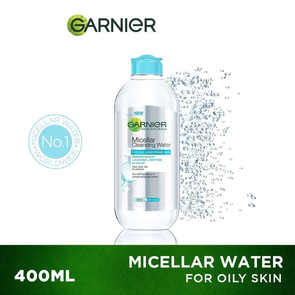 Garnier Micellar Cleansing Water Blue [For Oily & Acne Prone Skin] - 400ml