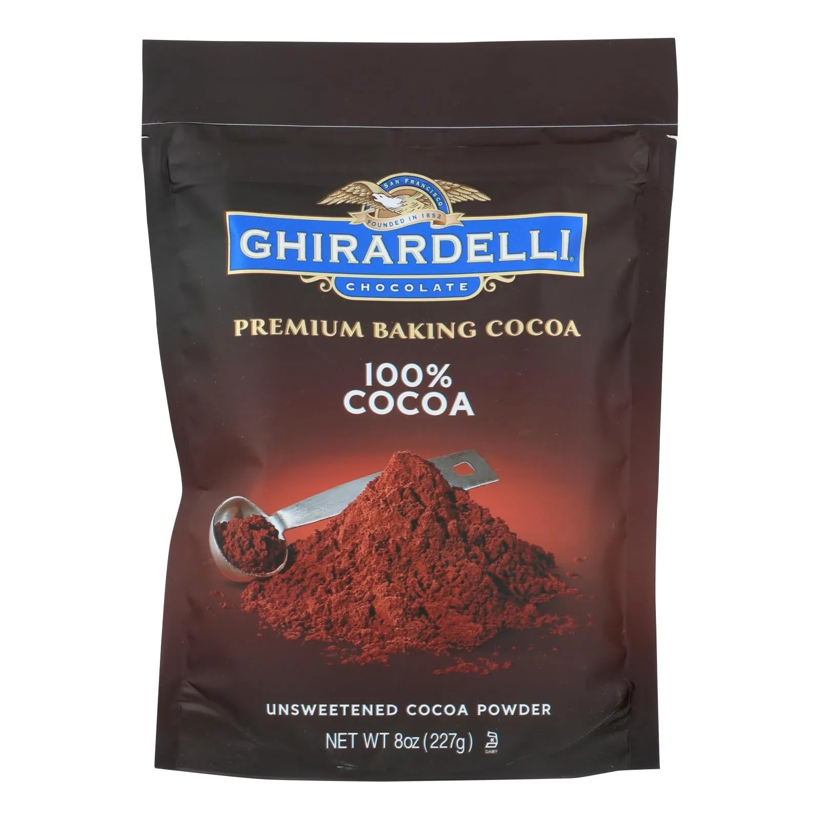 Ghirardelli Professional Baking Cocoa - Premium 100% Unsweetened Cocoa, 8oz (Pack of 6)