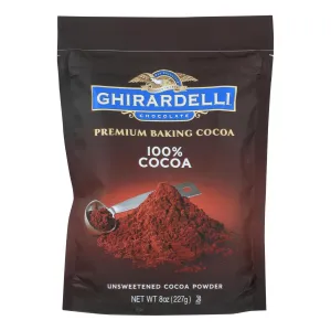 Ghirardelli Professional Baking Cocoa - Premium 100% Unsweetened Cocoa, 8oz (Pack of 6)