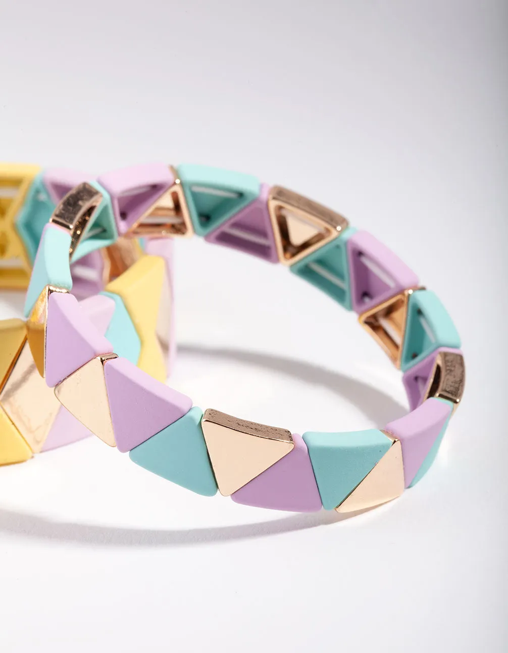 Gold Triangle Metal Bracelet Pack