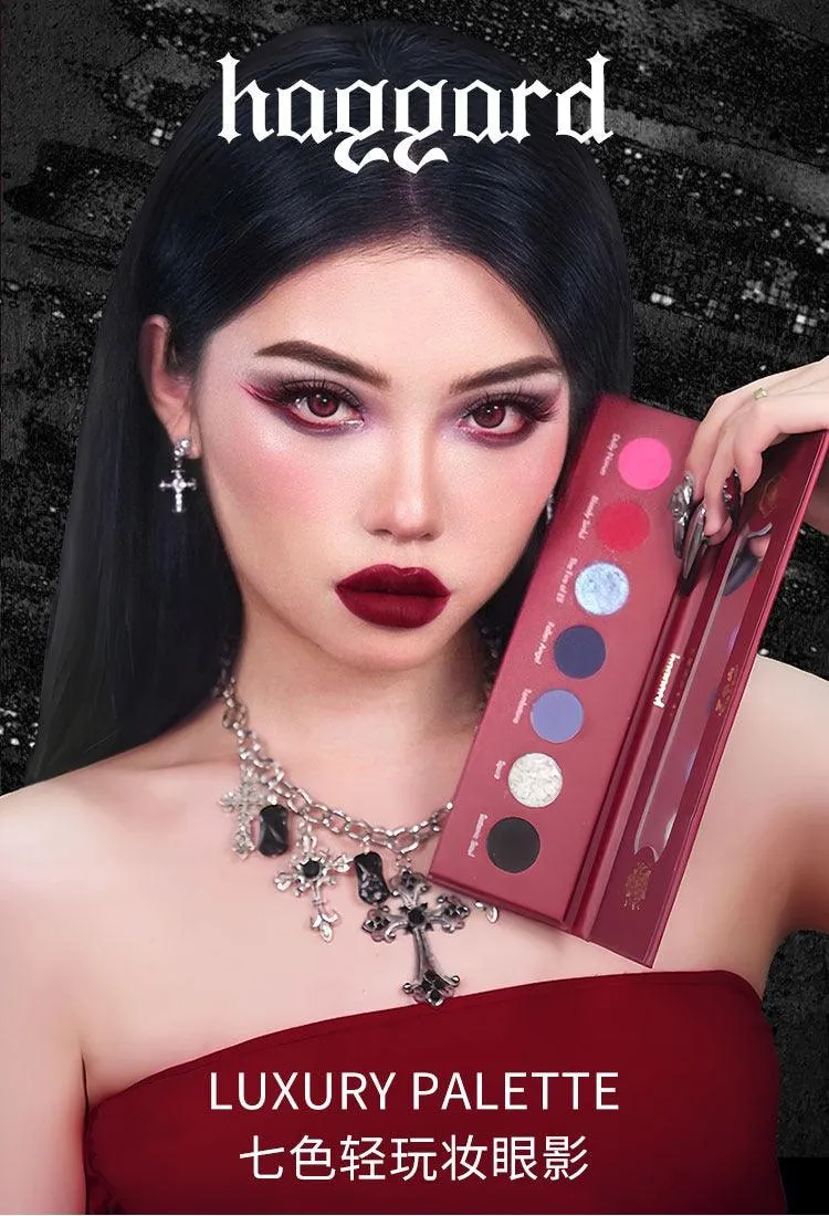 Haggard Seven Colors Eyeshadow Palette Smoky Makeup HG002