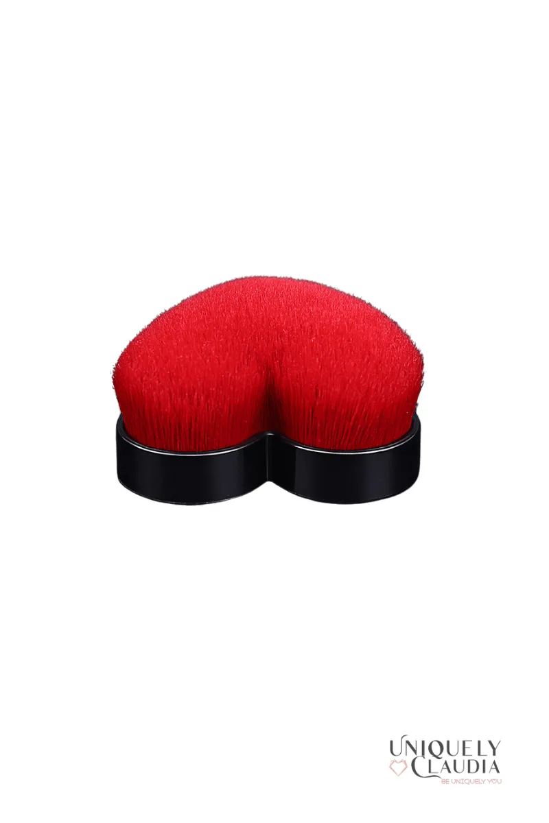 Heart-Shaped Kabuki Travel Brush