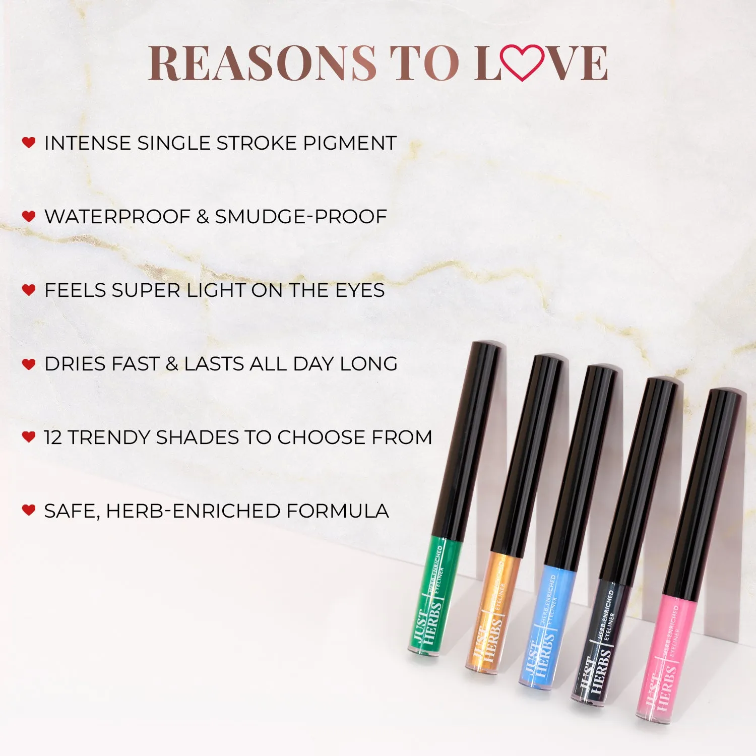 Herb-Enriched Waterproof Eyeliner Organic with Jojoba Oil & Vitamin E - Copper Luxe
