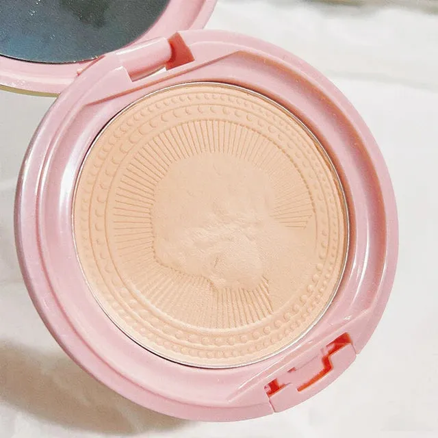 HOJO Embossed Feather Soft Honey Powder Cake Light Delicate Concealer Oil Control Makeup Invisible Pores Lasting Face Makeup