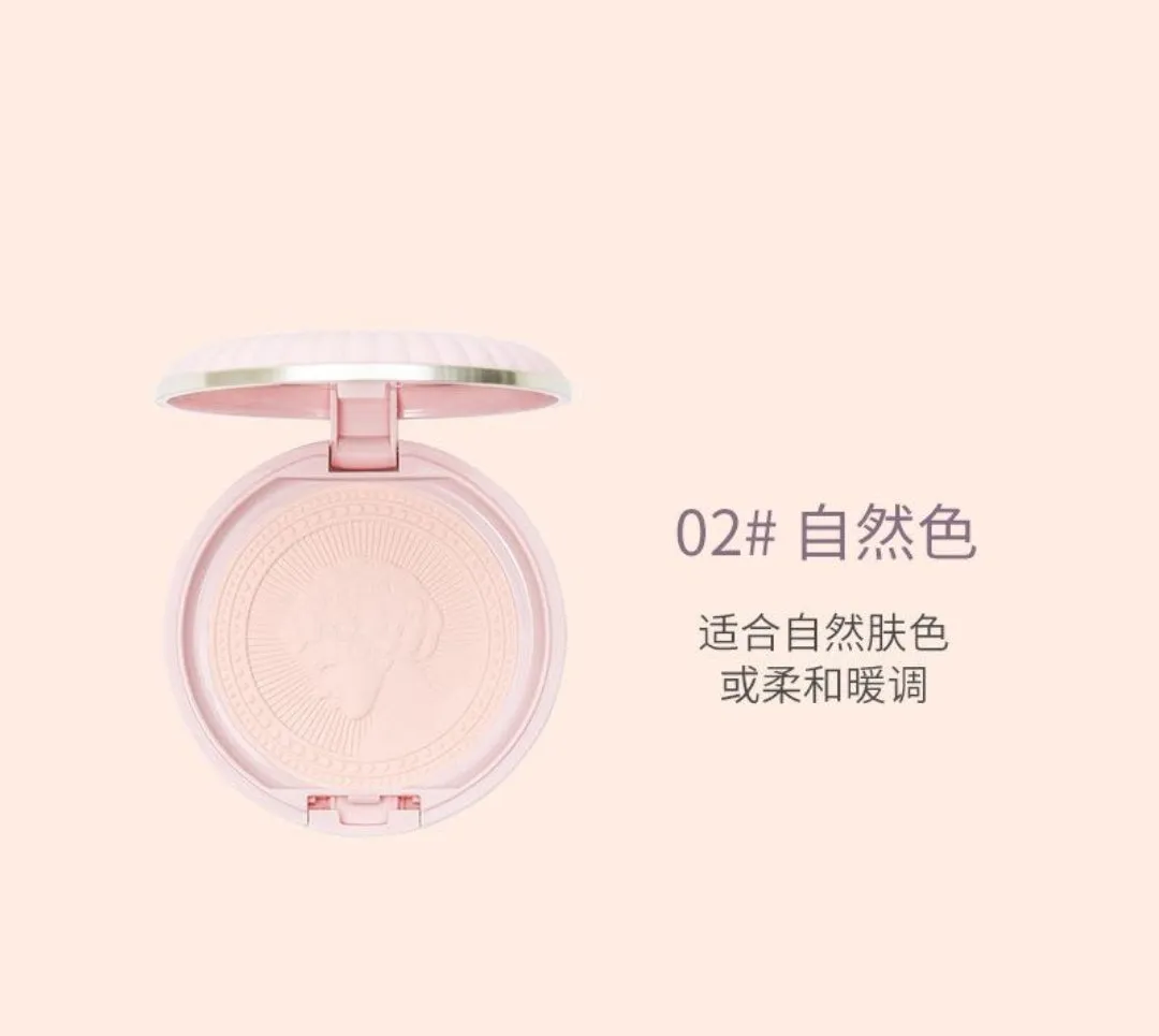HOJO Embossed Feather Soft Honey Powder Cake Light Delicate Concealer Oil Control Makeup Invisible Pores Lasting Face Makeup