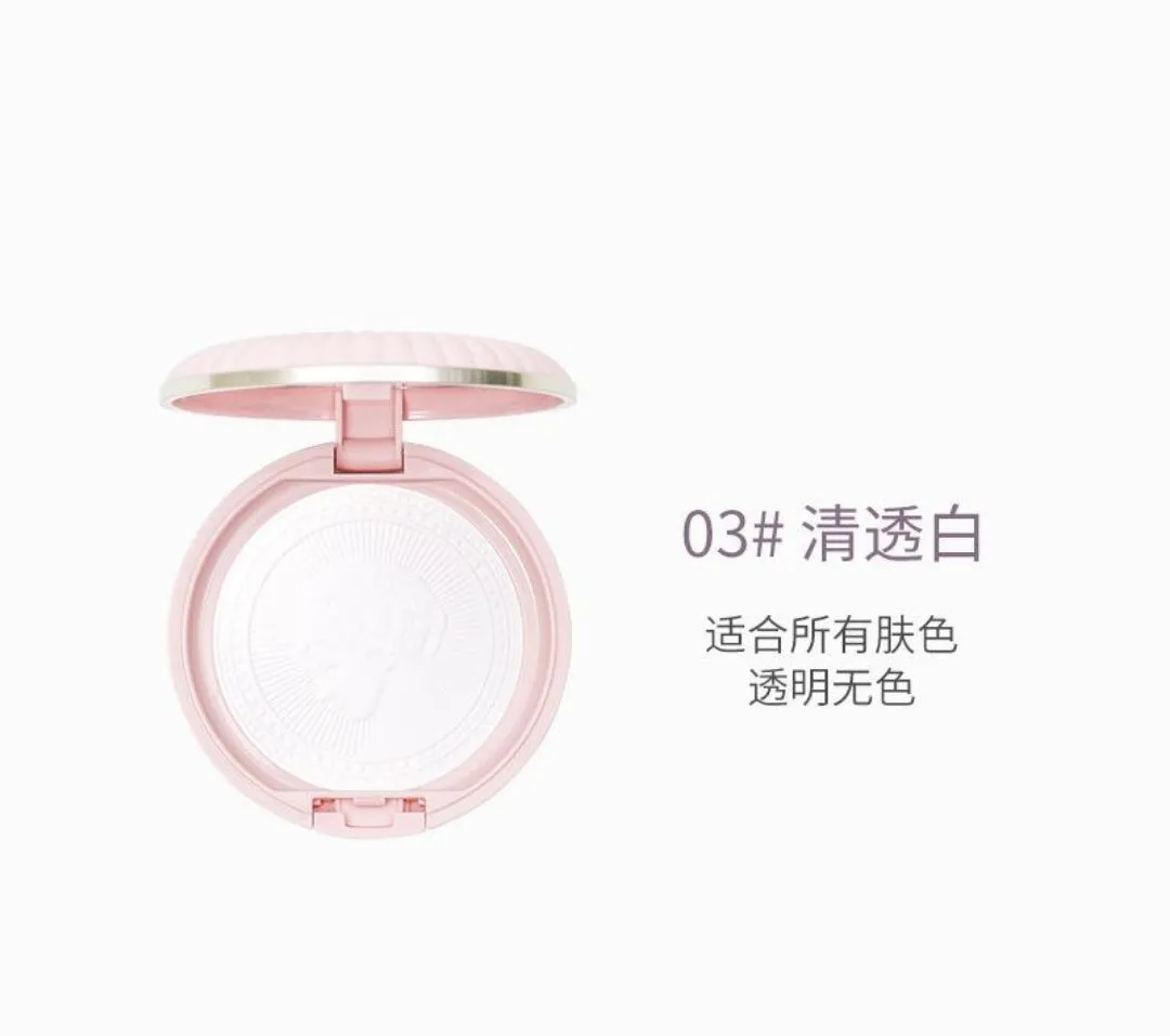 HOJO Embossed Feather Soft Honey Powder Cake Light Delicate Concealer Oil Control Makeup Invisible Pores Lasting Face Makeup