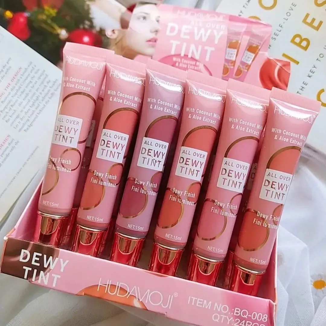 Hudamoji - 6 Color Creamy Liquid Tube Blush