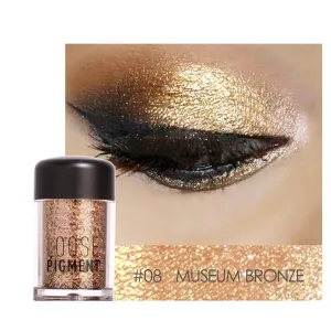 HURRISE Pigment Powder, 12 Color Eye Shadow, Safe, Long-Lasting, Easy to Blend, #8