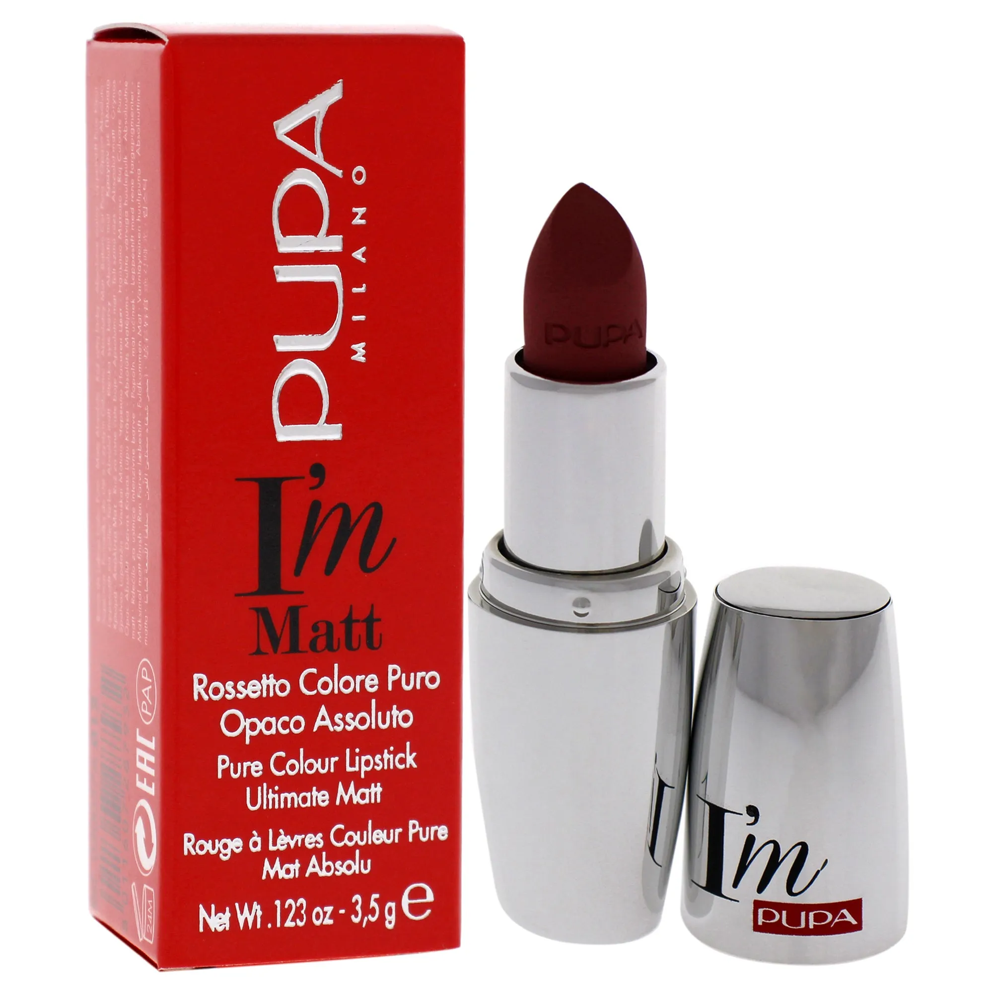 I Am Matte Pure Colour Lipstick - 012 Angel Rose by Pupa Milano for Women - 0.123 oz Lipstick