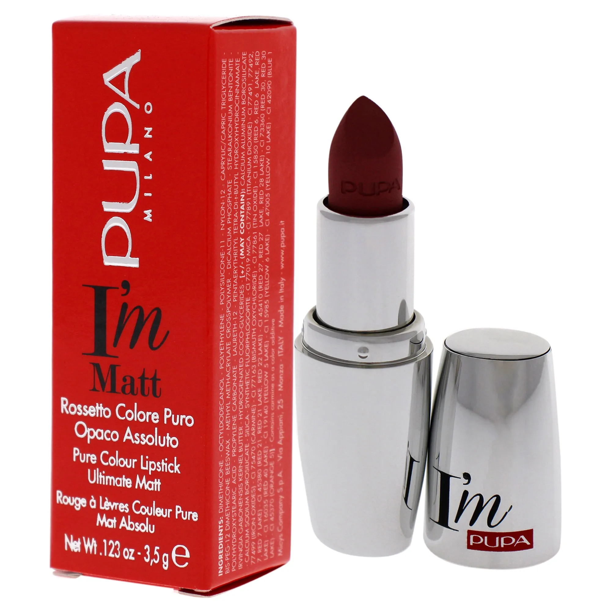 I Am Matte Pure Colour Lipstick - 012 Angel Rose by Pupa Milano for Women - 0.123 oz Lipstick