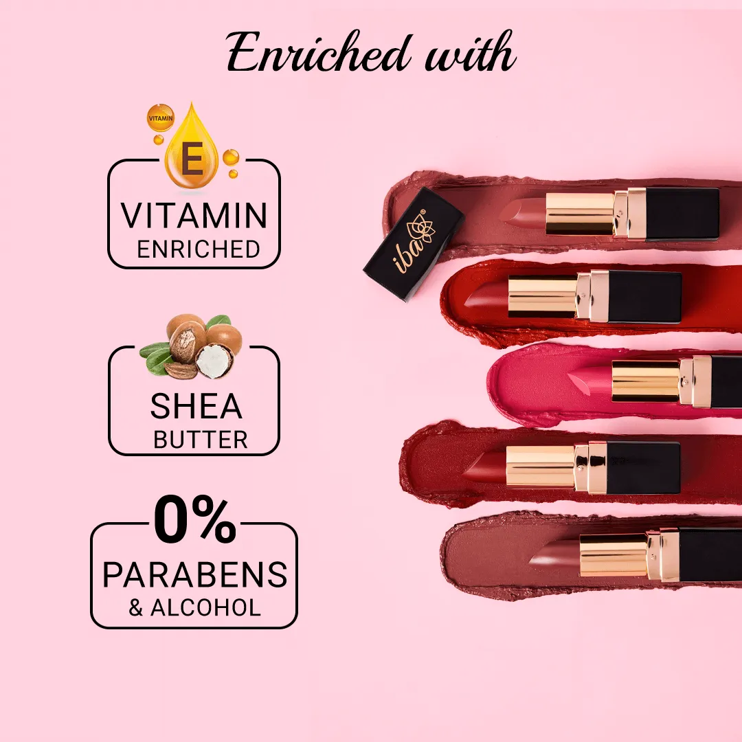 Iba Pure Lips Long Stay Matte Lipstick- M04 Wild Magenta