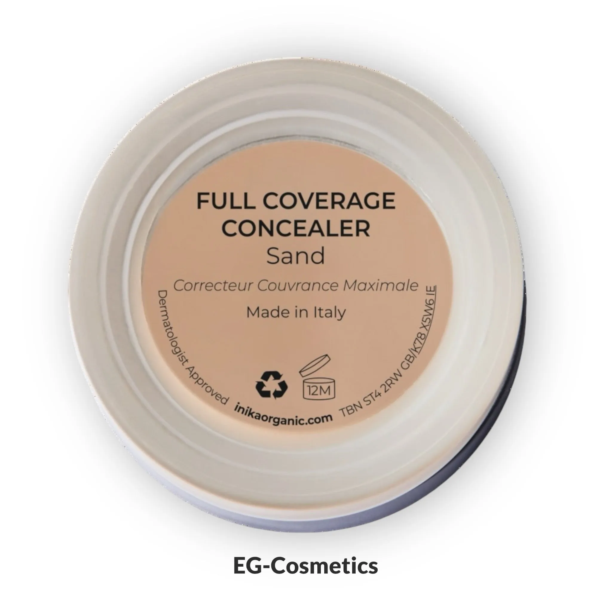 INIKA Organic Full Coverage Concealer (Sand) 3.5g