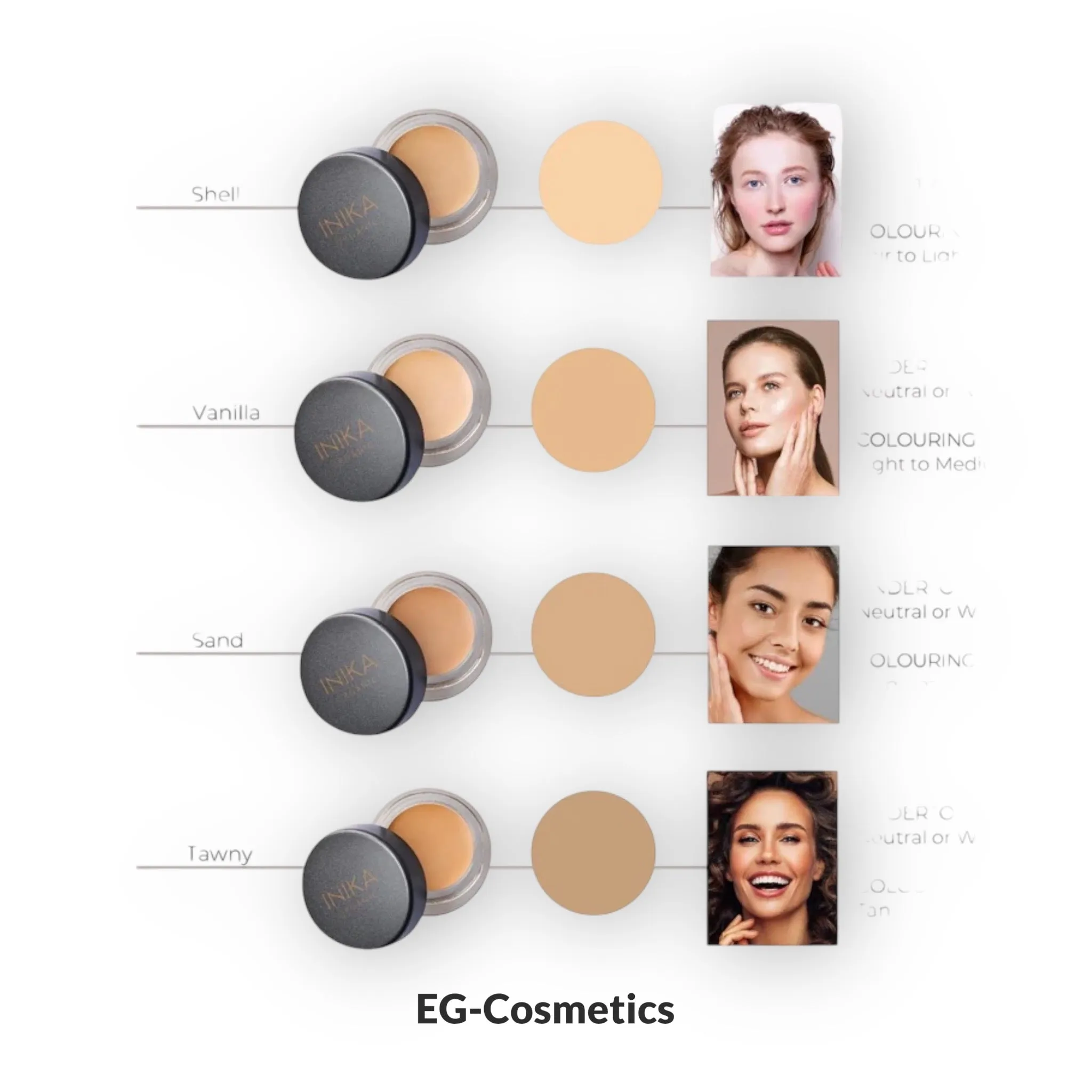 INIKA Organic Full Coverage Concealer (Sand) 3.5g