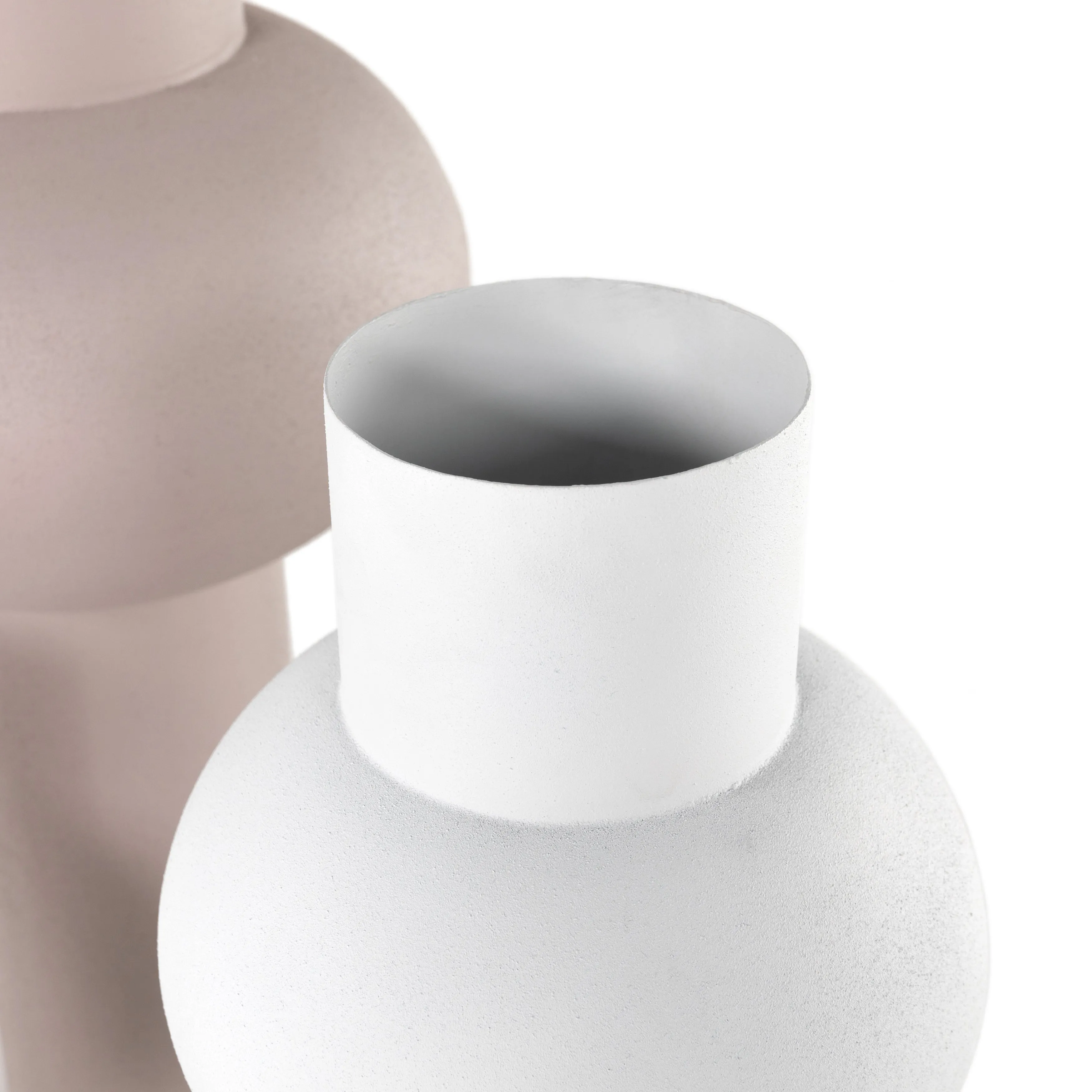 KAZI VASES, SET OF 3-BLUSH-CREAM-TAUPE