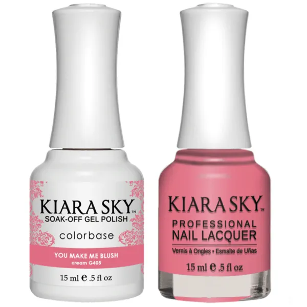Kiara Sky Gel   Matching Lacquer - You Make Me Blush #405 (Clearance)